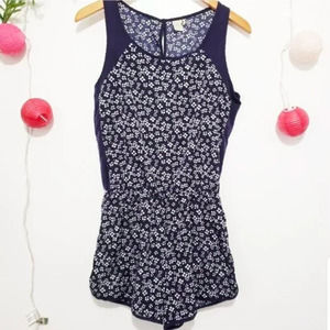 PAPER CRANE ANTHRO floral print romper S